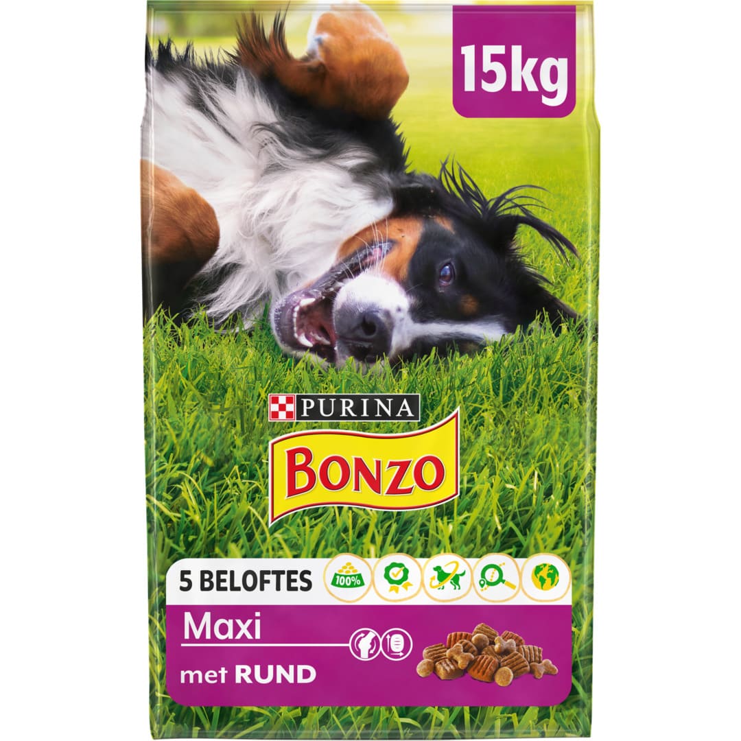 Krachtig Indica Nylon BONZO® hondenbrokken: Maxi met Rund | Purina