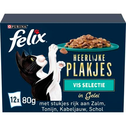 FELIX® Heerlijke Plakjes Vis Selectie in Gelei Kattenvoer nat