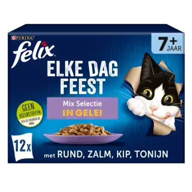 Felix kattenvoer Elke Dag Feest Senior Mix