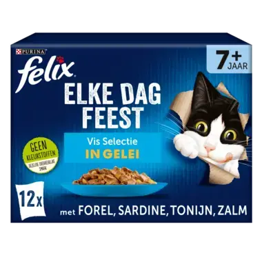 Felix kattenvoer Elke Dag Feest Senior Vis