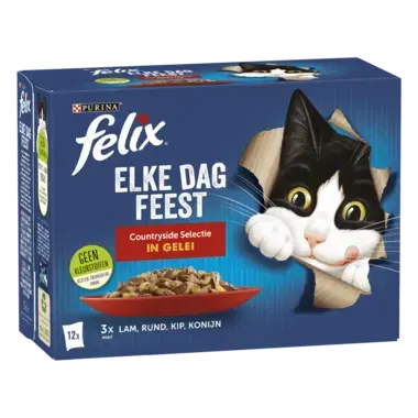 Felix kattenvoer Elke Dag Feest Countryside voorzijde