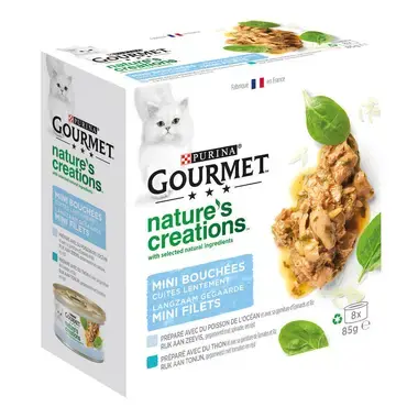 Gourmet kattenvoer natures creations zeevis voorzijde