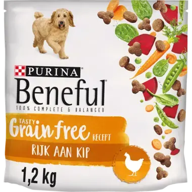 BENEFUL® Tasty Grain Free Rijk aan Kip met Groenten hondenvoer voorzijde