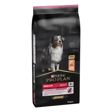 Front PURINA® PRO PLAN® Medium Adult Sensitive Skin Rijk aan Zalm 