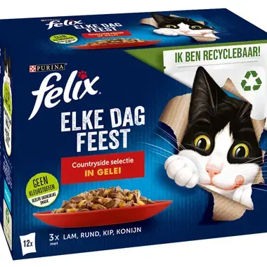 FELIX® Elke Dag Feest Countryside Recyclebaar kattenvoer nat